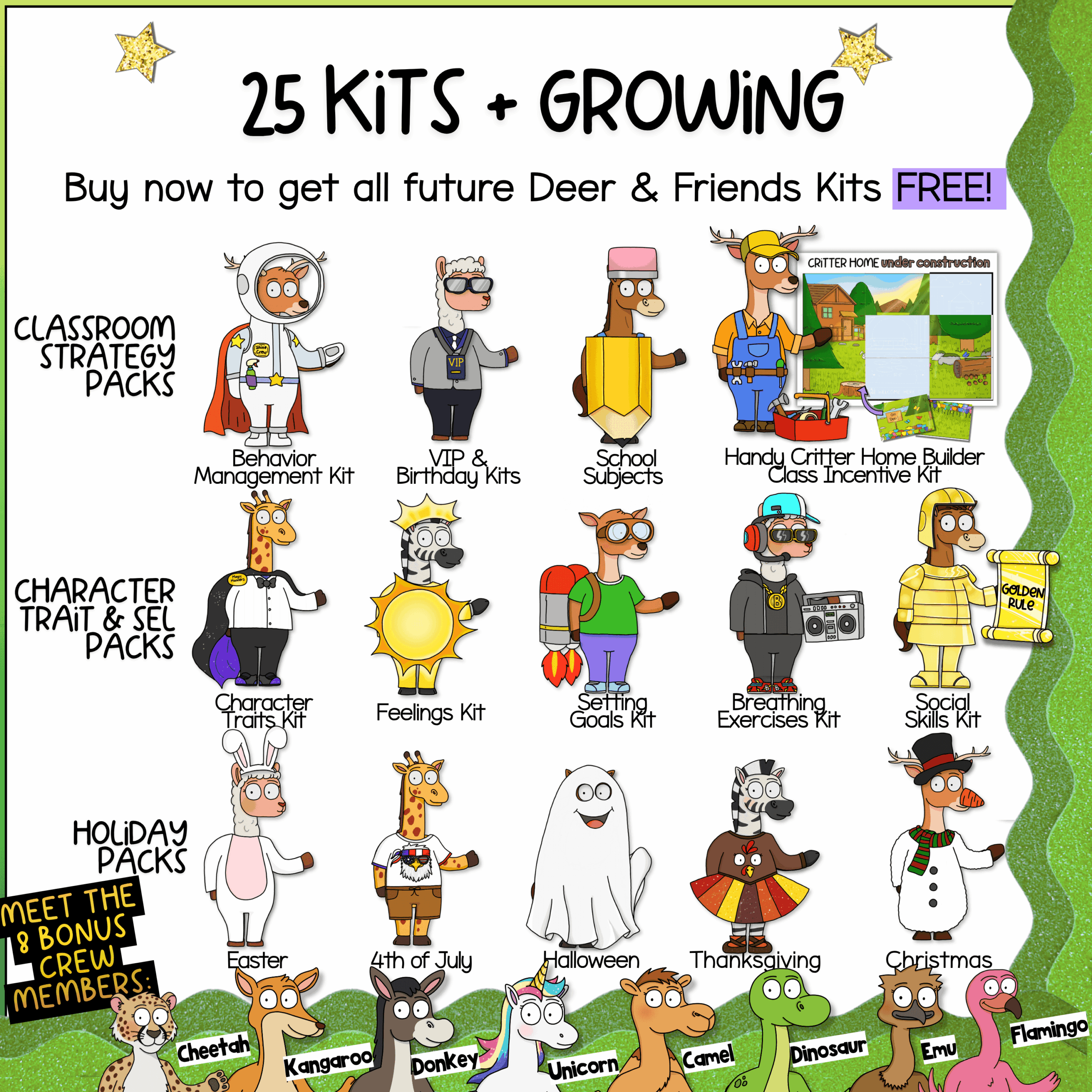 Goose mascot classroom system for bulletin board decor, SEL, and daily behavior routines