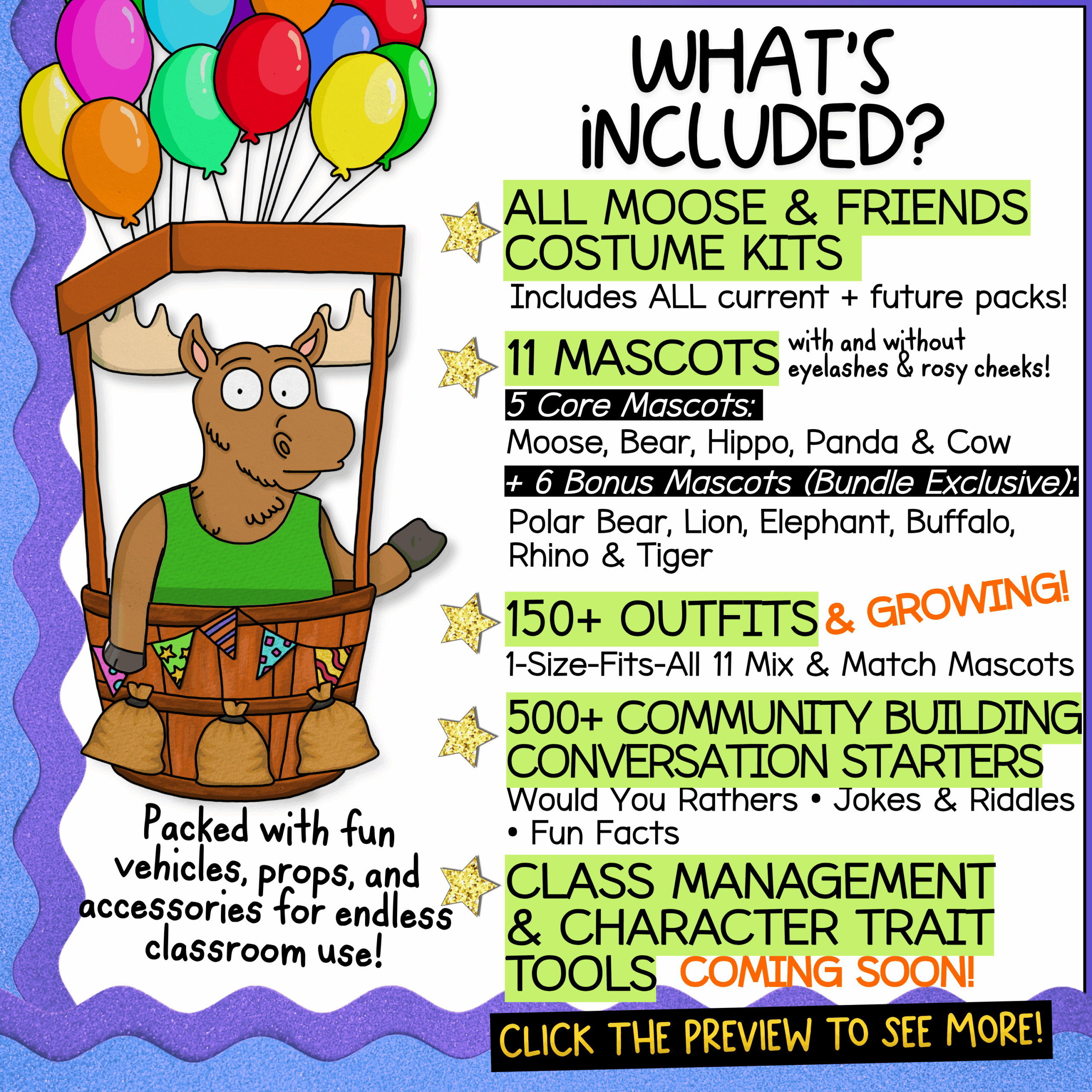 Goose mascot for classroom bulletin board decor and SEL lessons Classroom goose alternative that's budget friendly and has 5 mascots that are interchangeable.