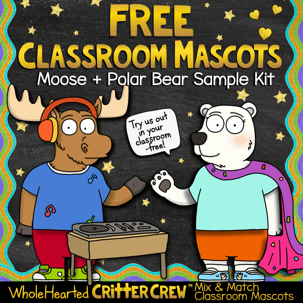 free classroom goose critter crew sel classroom management system moose and polar bear critter crew mascots freebie
