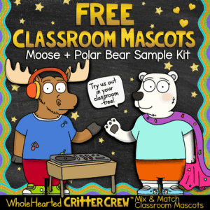 free classroom goose critter crew sel classroom management system moose and polar bear critter crew mascots freebie
