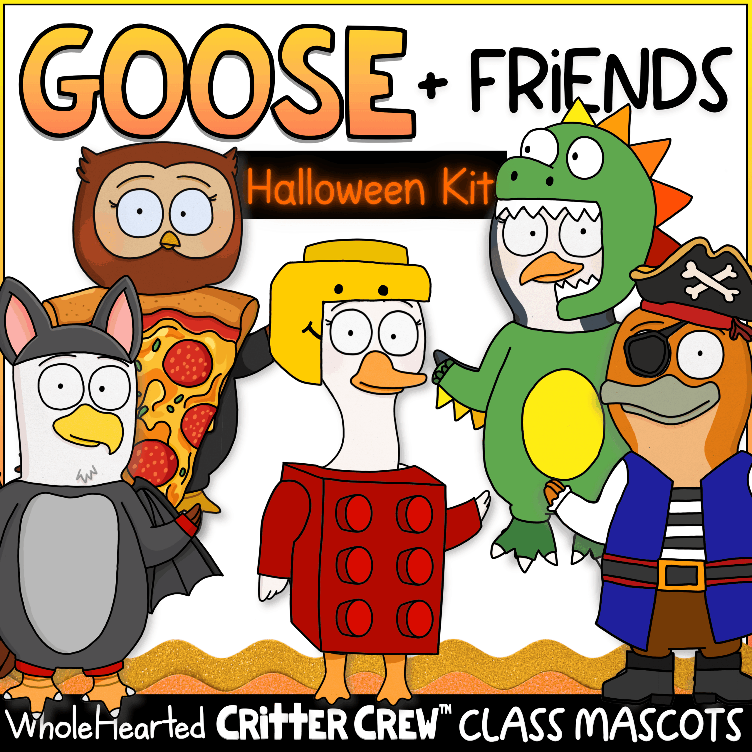 Classroom Management Mascot Goose for SEL & Behavior Support Halloween Goose Classroom Mascot SEL Activities