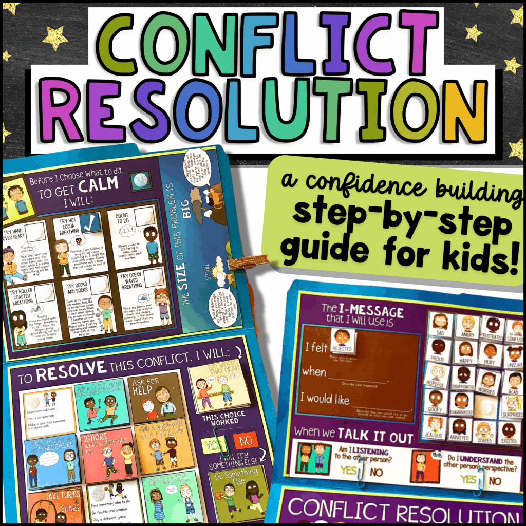 conflict resolution guide for kids how to deal with problems peacefully choice board