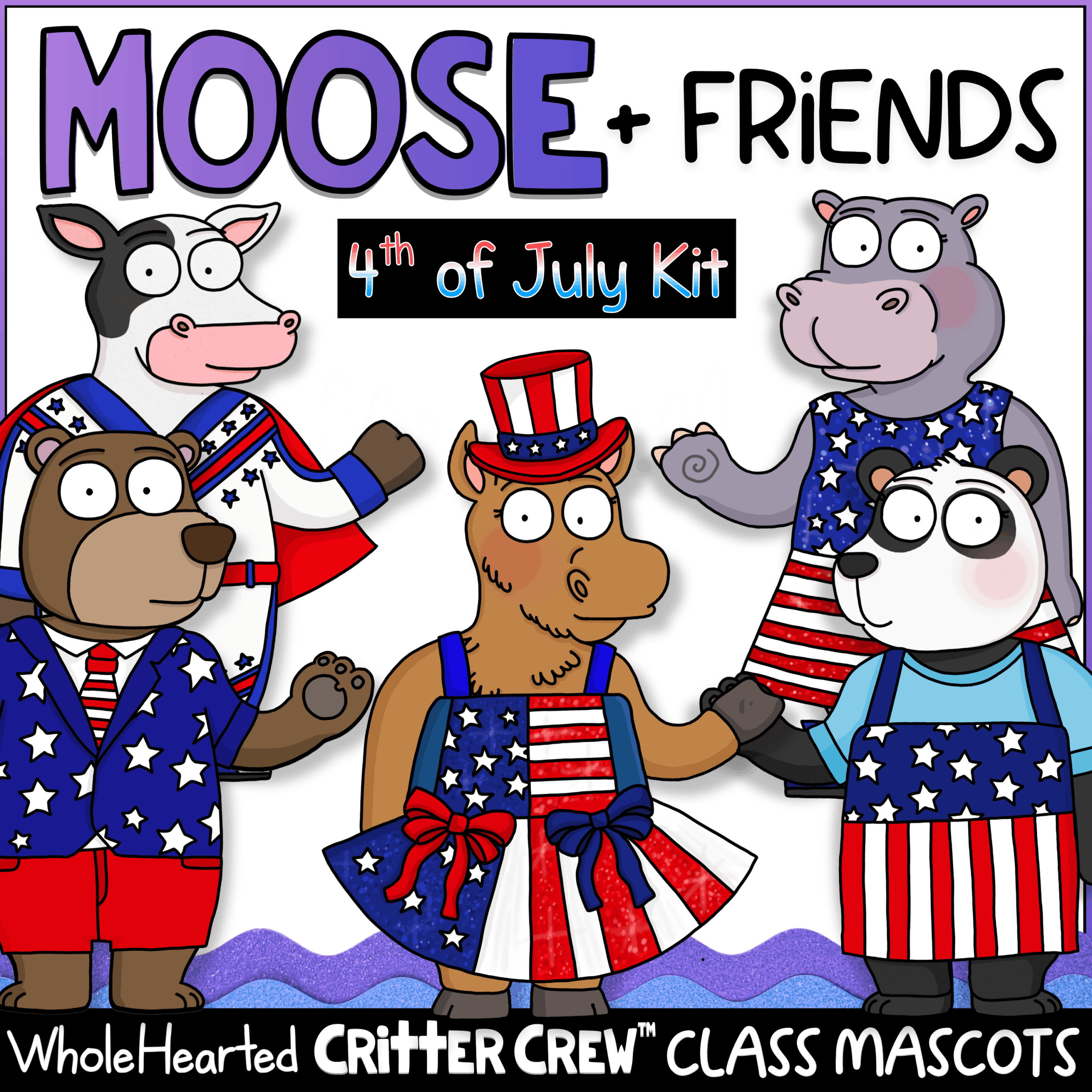 Functional Decor Mascot Goose for Classroom Systems & PBIS Behavior July 4th Goose & Moose Classroom Mascot Behavior Management Kit