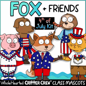 Independence Day Goose & Fox Classroom Mascot Kit