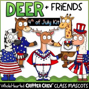 4th of July Goose & Deer Classroom Mascot SEL Activities