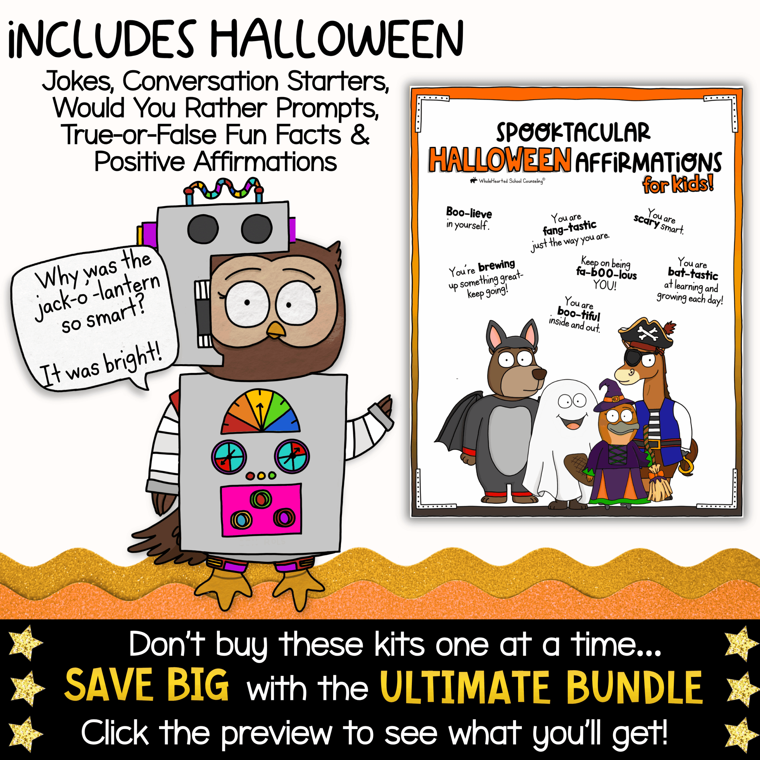 Wholehearted Critter Crew PBIS Mascot Goose for School Behavior & SEL Halloween Goose Classroom Mascot Class Routines & SEL Kit