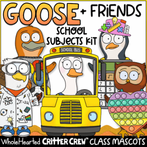 classroom goose school subjects schedule cards mascots